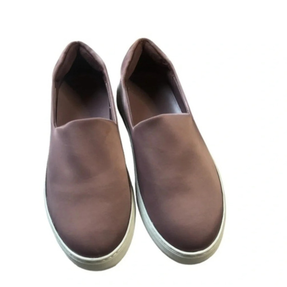 Alex + Alex Satin Lavender Plum Purple Slip On Sneakers Size 7.5.